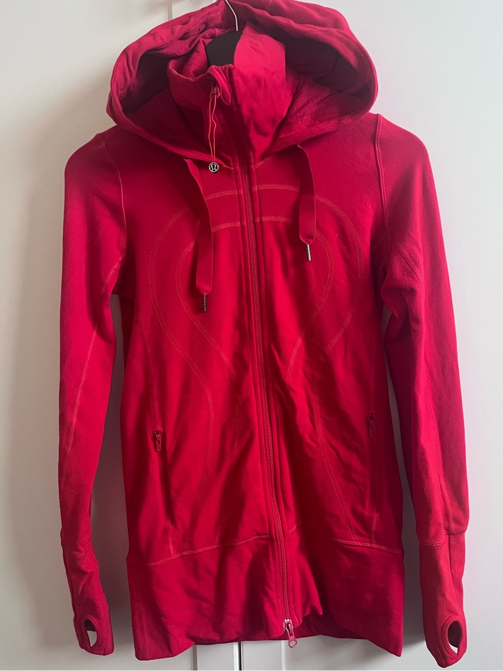Lululemon Hooded Define Jacket Luon Red Red Crimson Scarlet Size 4